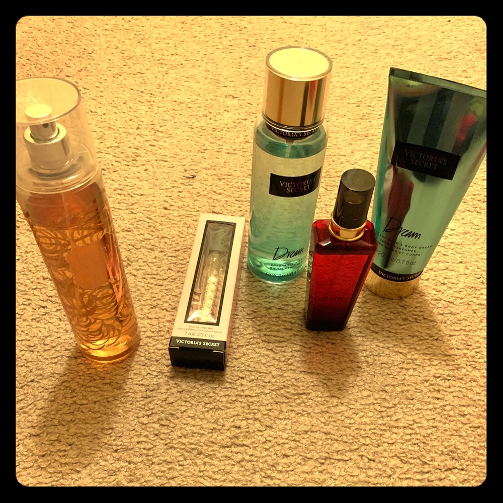 Victoria secret purfumes and lotion.